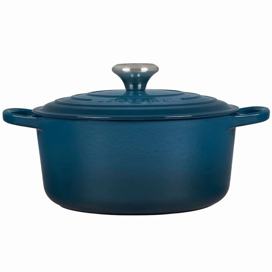 Dutch Ovens & Braisers * | Le Creuset 4.5 Qt. Round Signature Dutch Oven With Stainless Steel Knob | Deep Teal