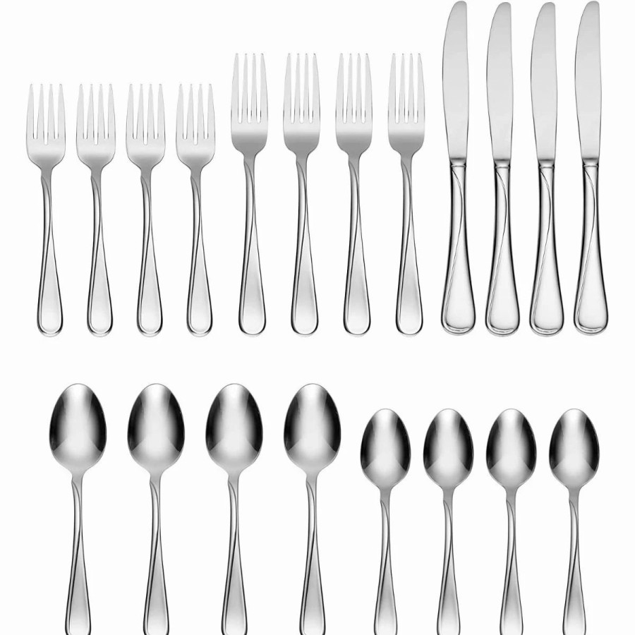 Flatware * | Oneida 18/0 Stainless Steel 20-Piece Flatware Set | Flight