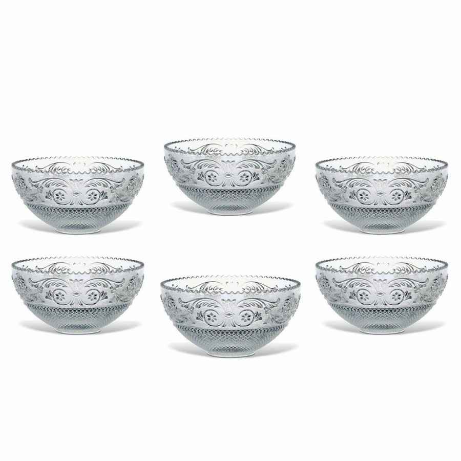 Bowls * | Baccarat Crystal, Arabesque 4.63 Crystal Bowls, Set Of Six