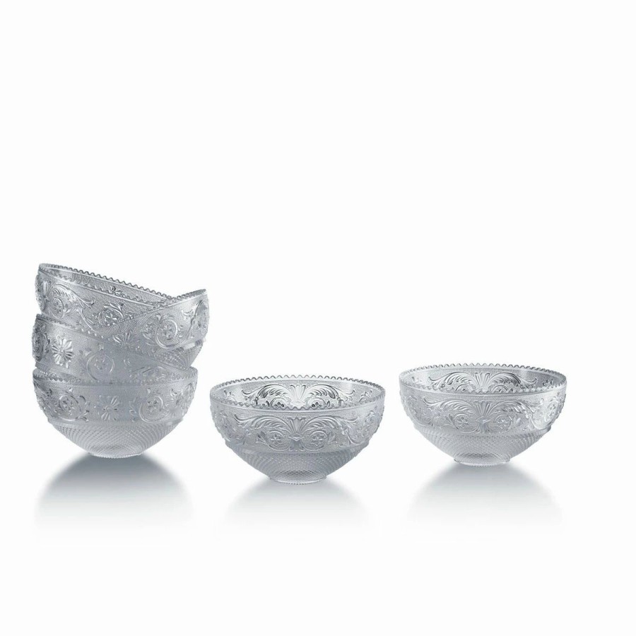 Bowls * | Baccarat Crystal, Arabesque 4.63 Crystal Bowls, Set Of Six