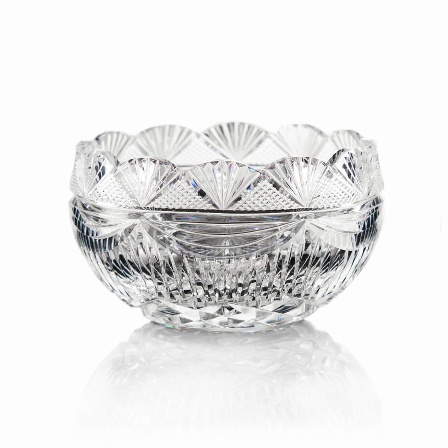 Bowls * | Cashs Crystal Cashs Ireland, Scalloped Swag 6 Bowl