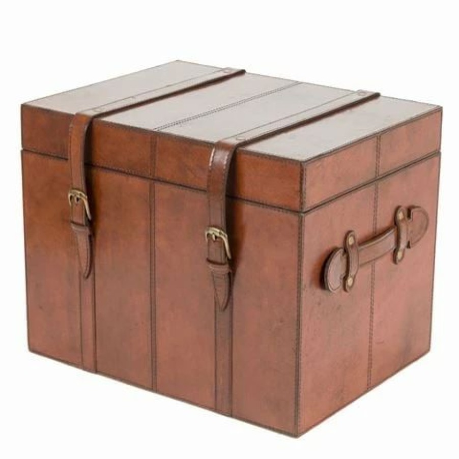 Storage * | Rossini Leather Storage Trunk Small