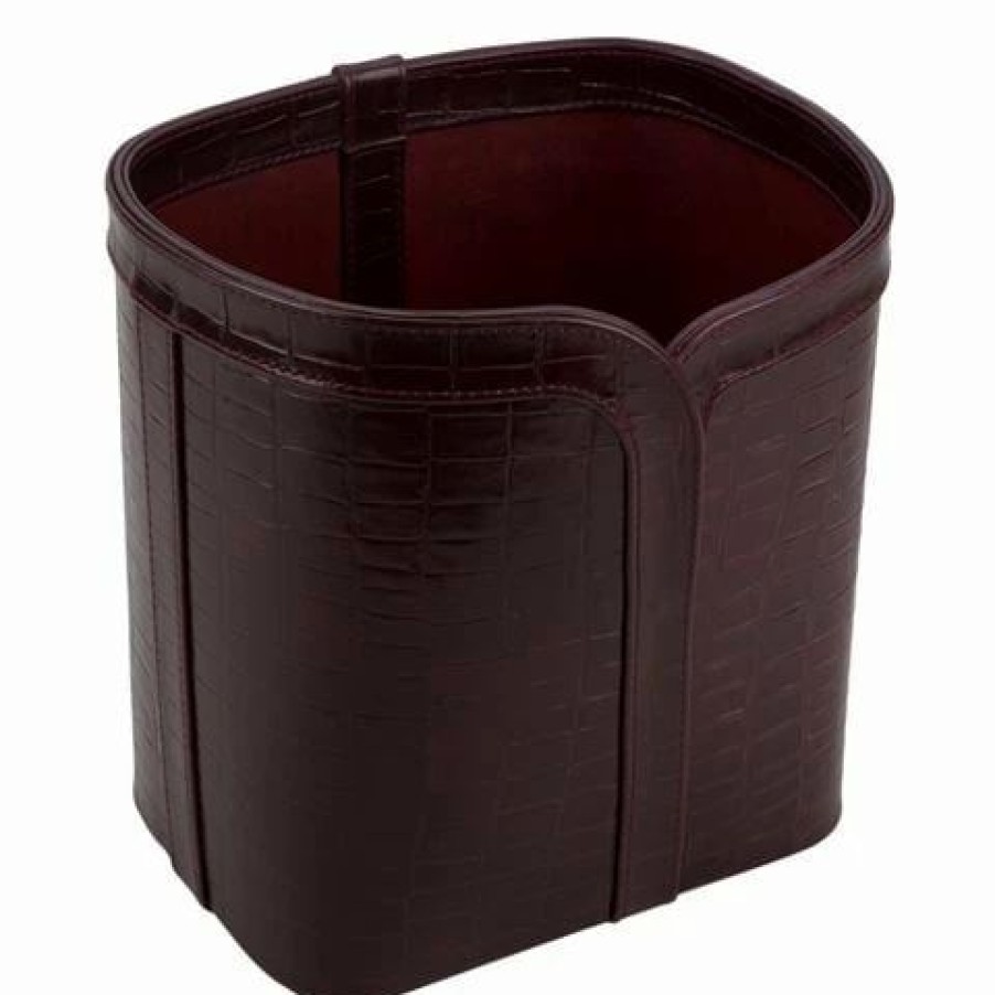 Storage * | Plata Lappas Leather Waste Paper Basket