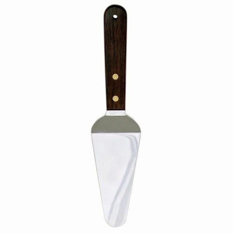 Flatware * | Norpro Stainless Steel Pie/Cake Server With Wood Handle