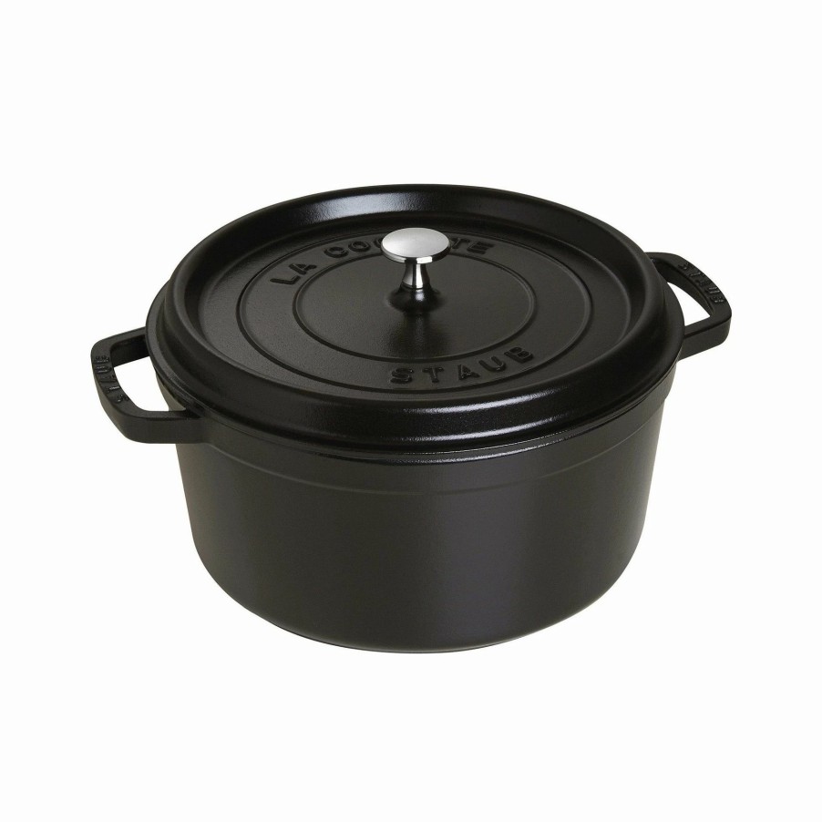 Dutch Ovens & Braisers * | Staub 7 Qt. Round Cocotte/Dutch Oven | Matte Black