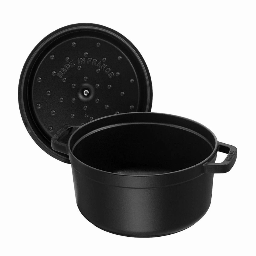 Dutch Ovens & Braisers * | Staub 7 Qt. Round Cocotte/Dutch Oven | Matte Black