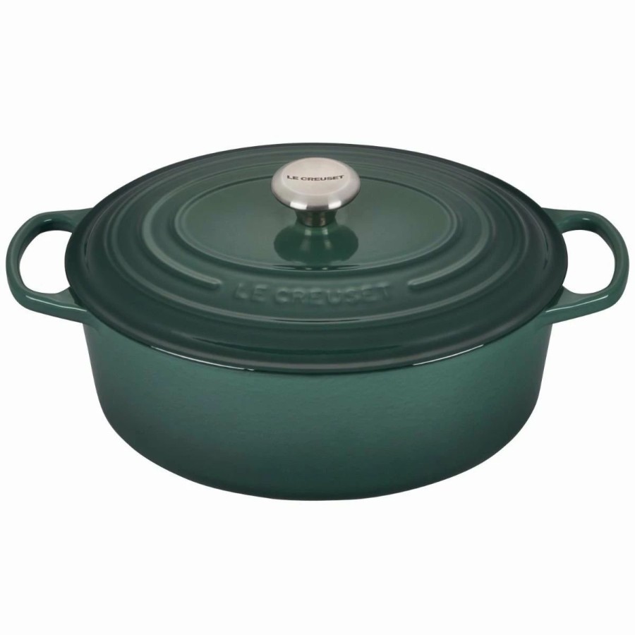 Dutch Ovens & Braisers * | Le Creuset 6.75 Qt. Oval Signature Dutch Oven With Stainless Steel Knob | Artichaut