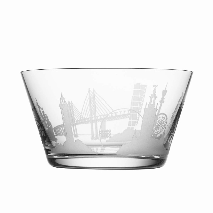 Bowls * | Orrefors Kosta Boda Orrefors Crystal, 5.12 Sweden Cities Crystal Bowl