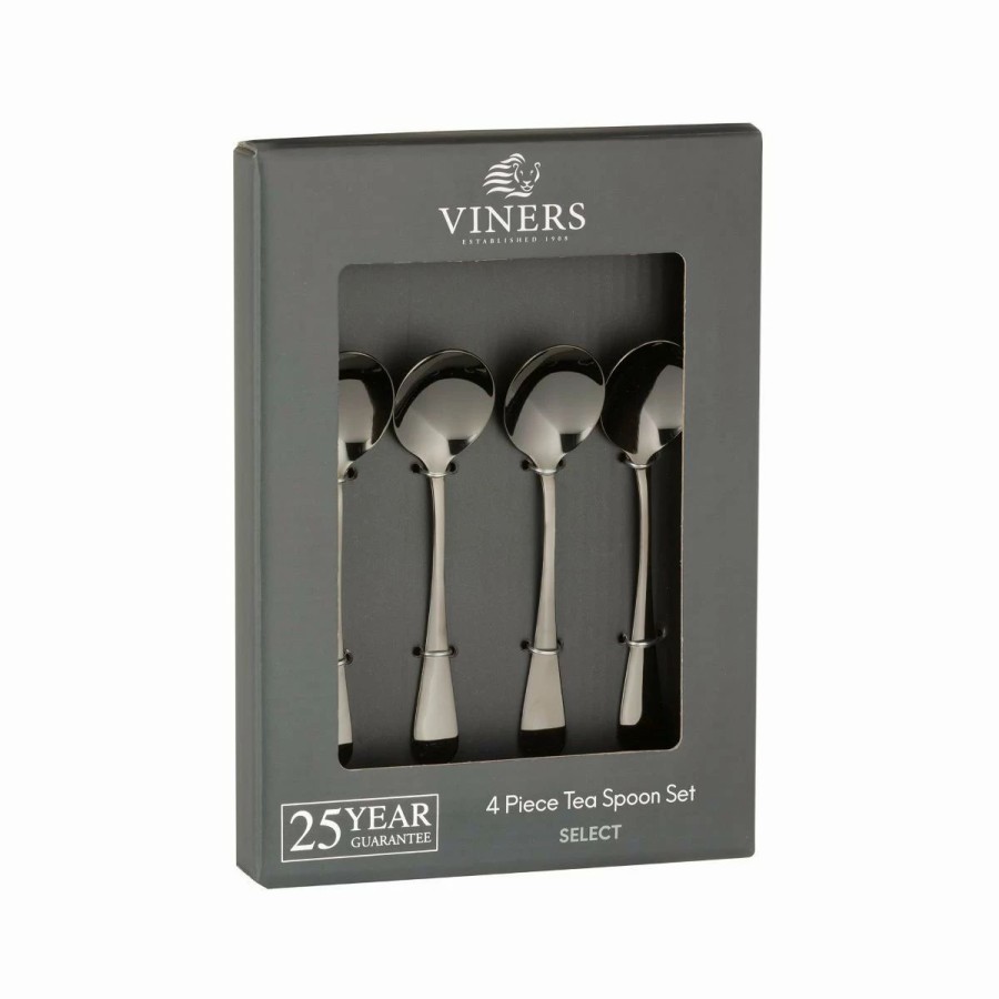 Flatware * | Viners Select 4-Piece Tea Spoon Set | Grey