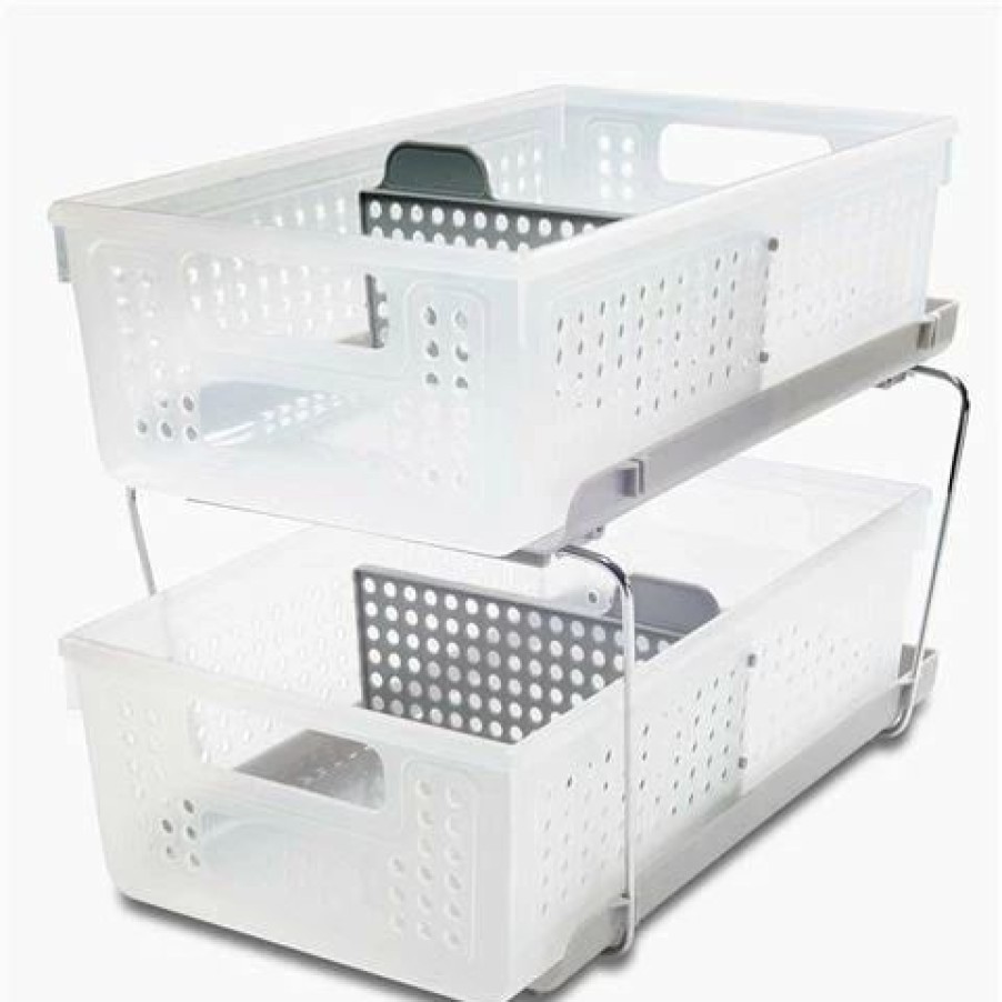 Storage * | Madesmart Two Level Storage Baskets W/ Dividers