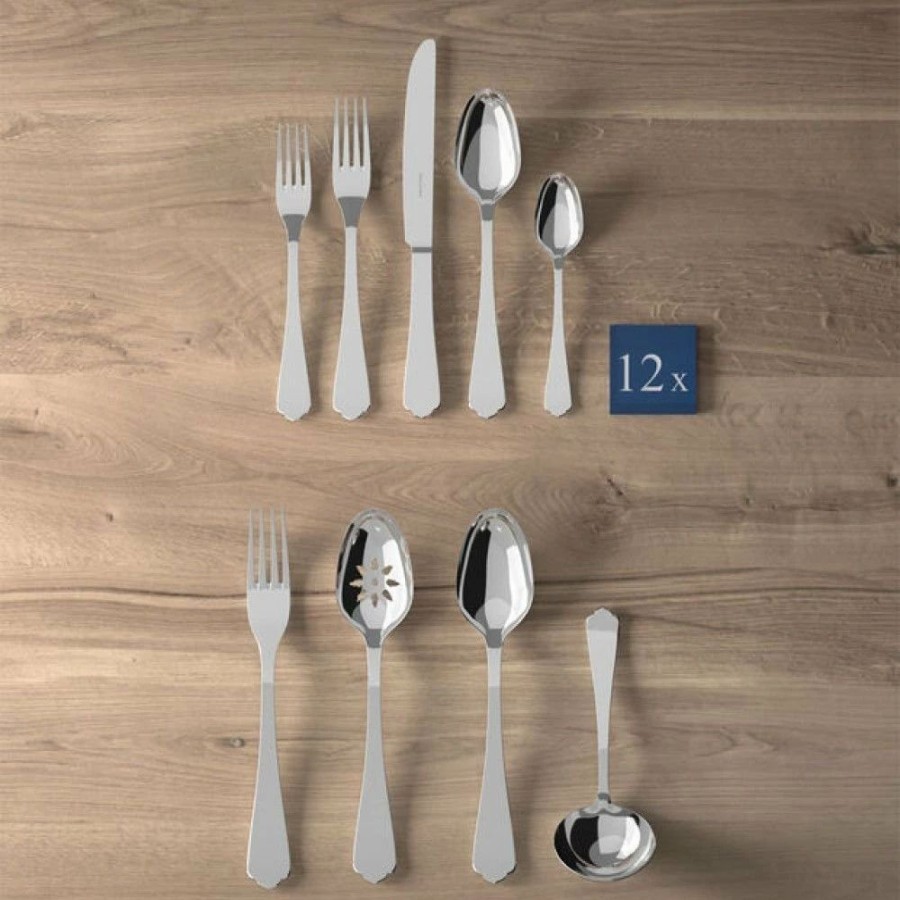 Flatware * | Villeroy & Boch 64-Piece Stainless Steel Flatware & Serving Set | Medina