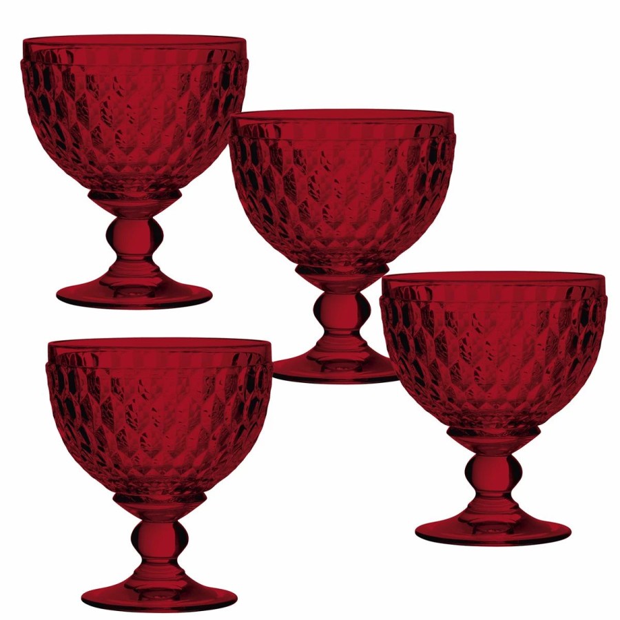 Bowls * | Villeroy And Boch 4 Boston Colored Champagne, Dessert Bowl Red Set Of 4