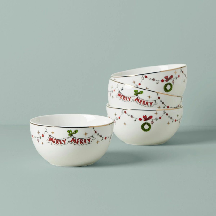 Bowls * | Lenox Merry Grinchmas 16Oz All Purpose Bowls, Set Of 4