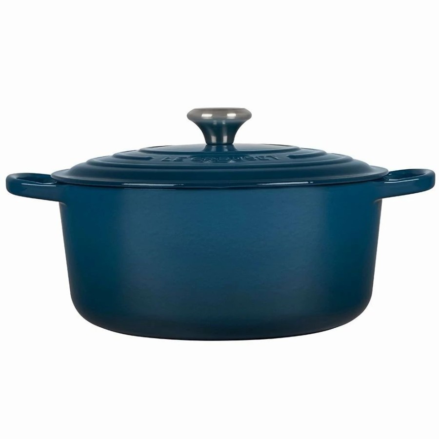 Dutch Ovens & Braisers * | Le Creuset 7.25 Qt. Round Signature Dutch Oven With Stainless Steel Knob | Deep Teal