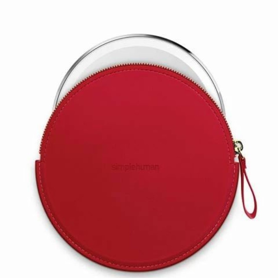 Storage * | Simplehuman Sensor Mirror Compact Zip Case Red