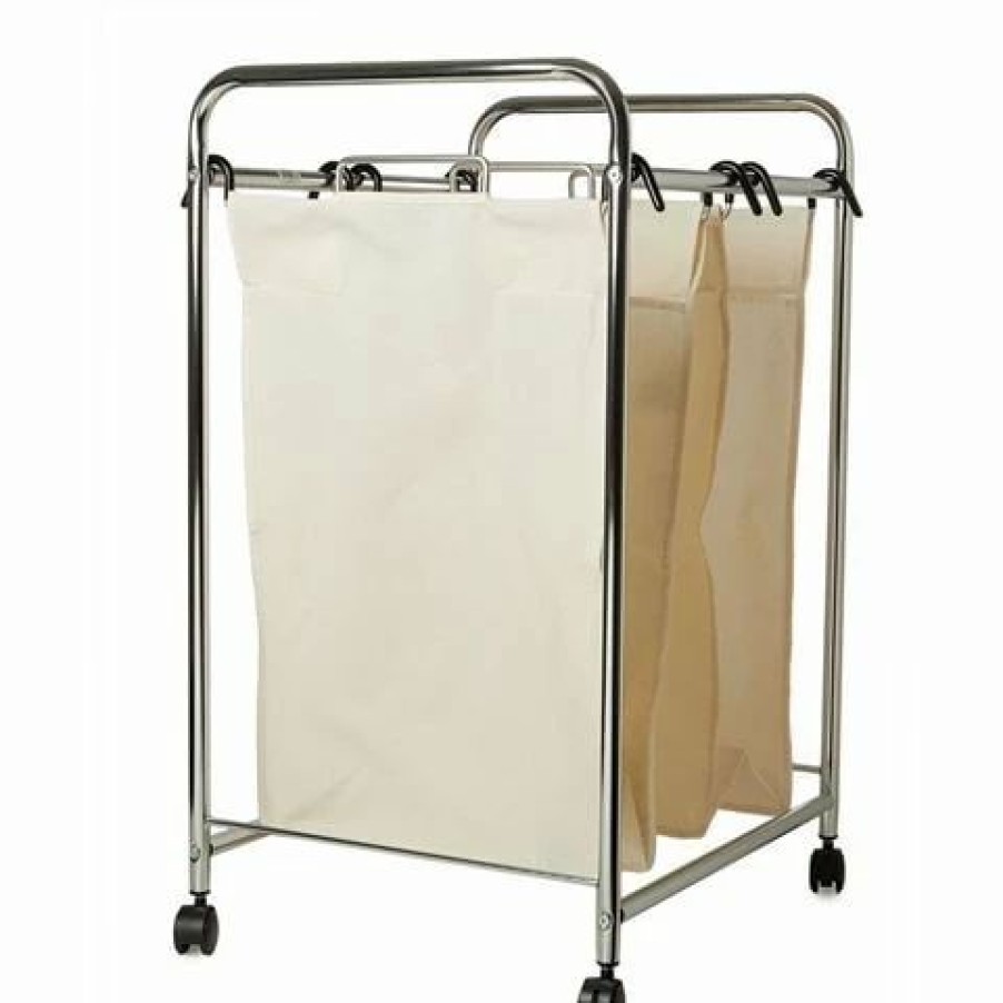 Storage * | Glowdex Double Laundry Trolley