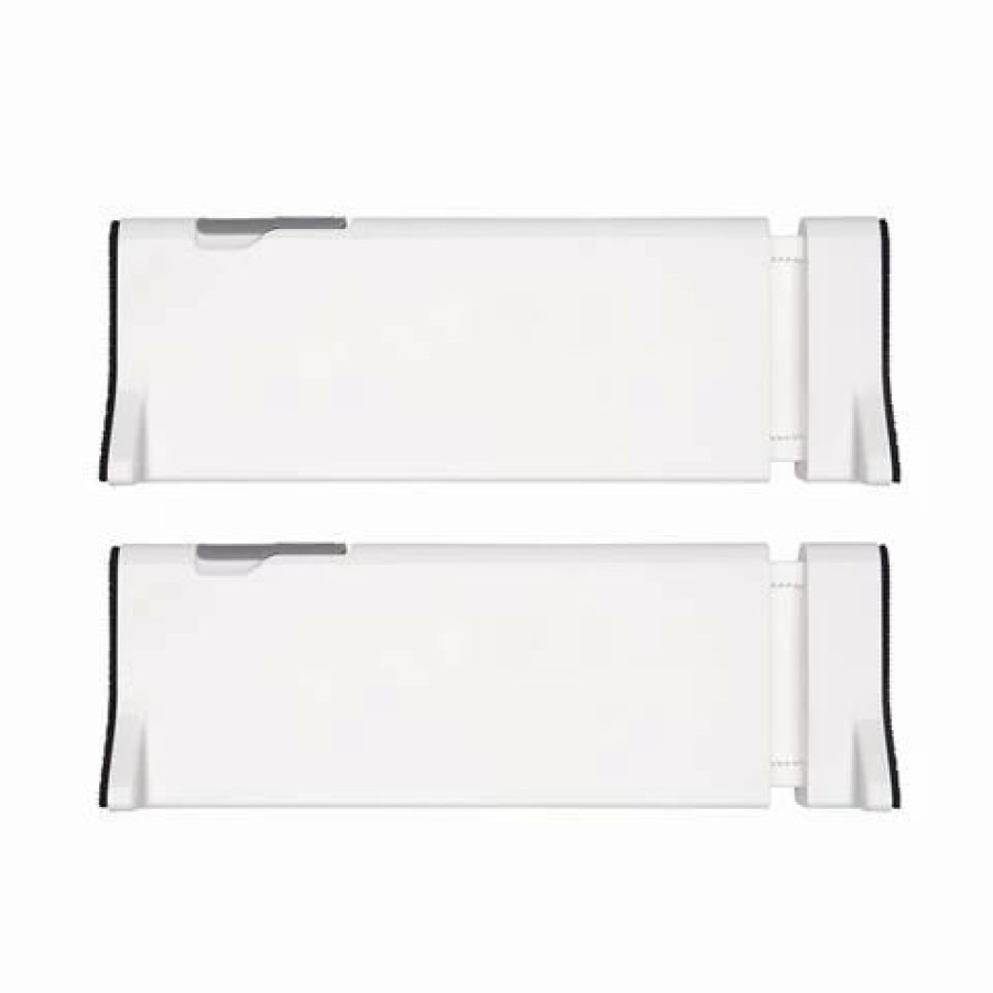 Storage * | Oxo Expandable Dresser Drawer Divider White Set 2Pce