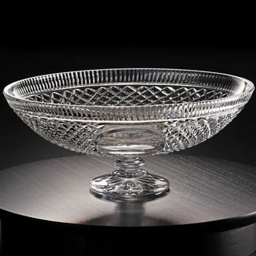 Bowls * | Cashs Crystal Cashs Ireland, 15 1/2 Crystal Trophy, Blank Panel, Footed Bowl