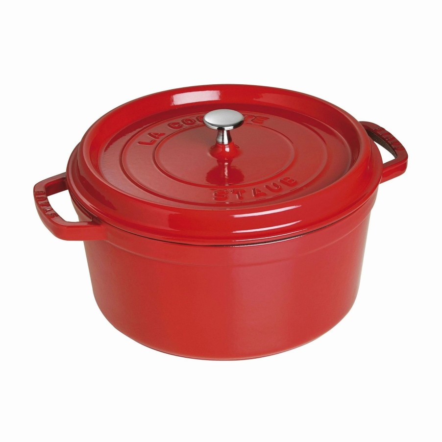 Dutch Ovens & Braisers * | Staub 7 Qt. Round Cocotte/Dutch Oven | Cherry Red