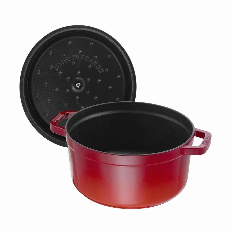 Dutch Ovens & Braisers * | Staub 7 Qt. Round Cocotte/Dutch Oven | Cherry Red