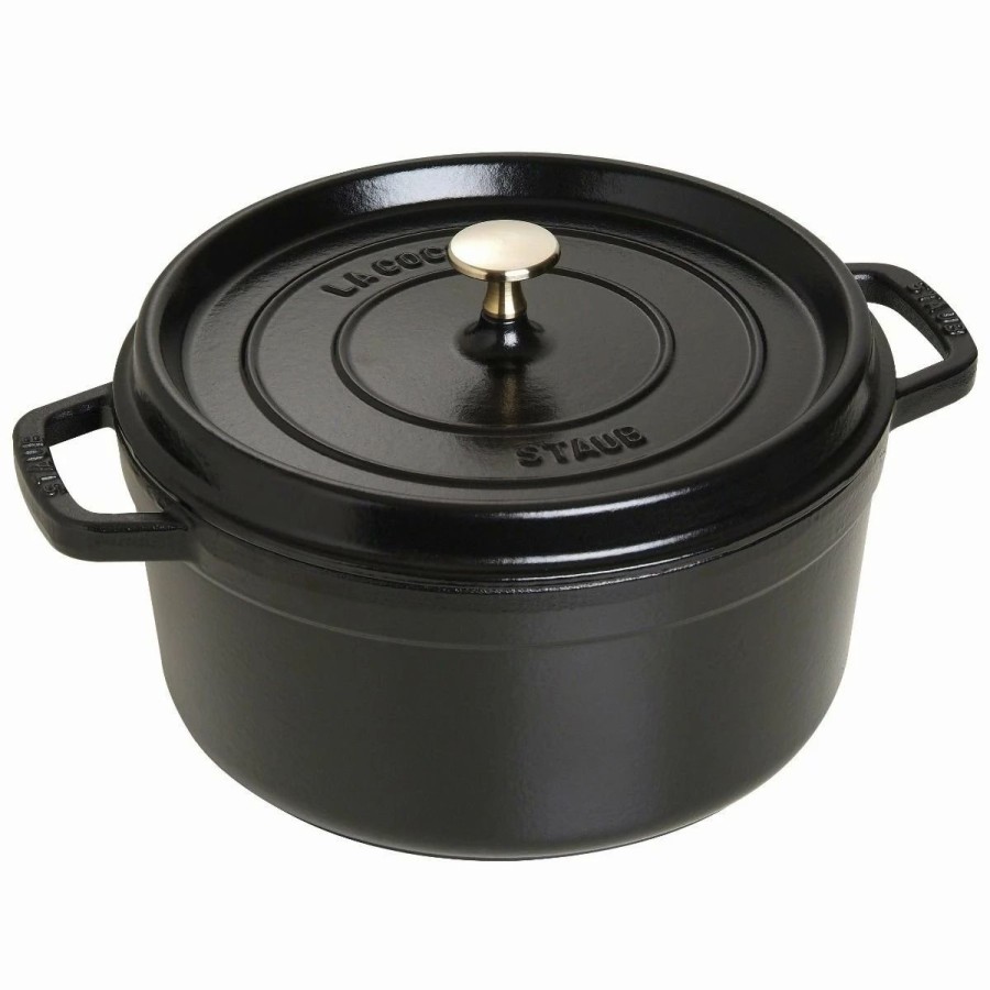 Dutch Ovens & Braisers * | Staub 5.5 Qt. Round Cocotte/Dutch Oven | Matte Black