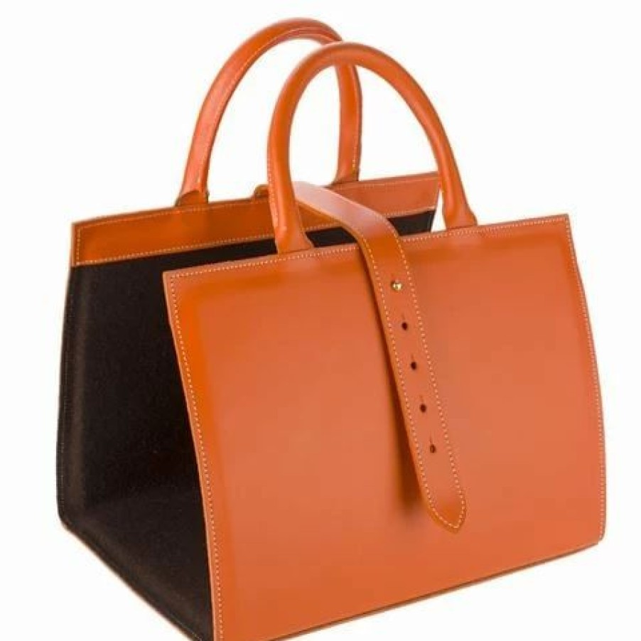 Storage * | Midipy Leather Magazines Holder Orange