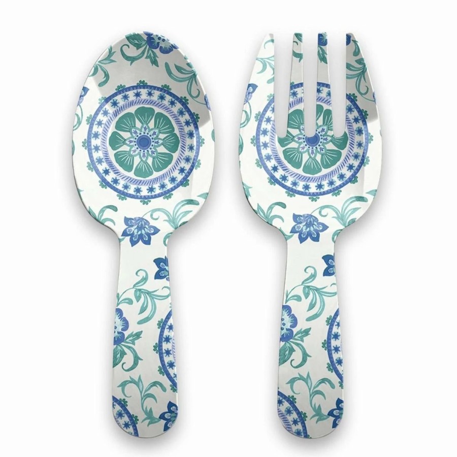 Flatware * | Tarhong Melamine Tabletop Servers | Rio Turquoise Floral