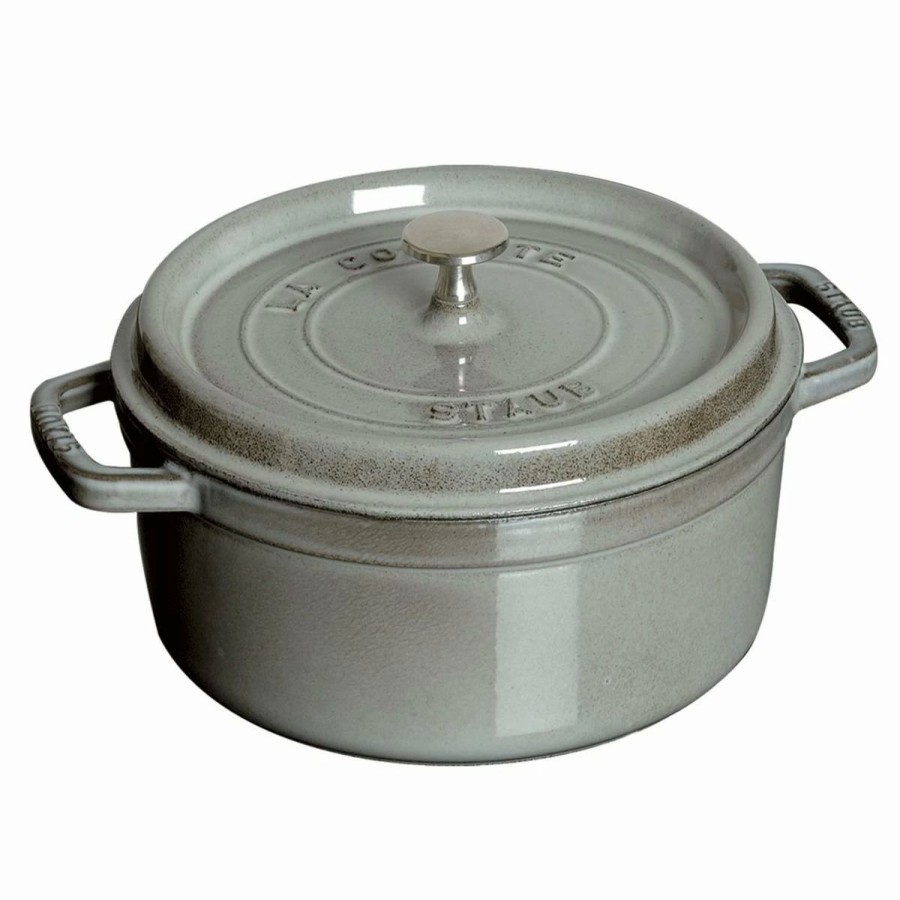 Dutch Ovens & Braisers * | Staub 5.5 Qt. Round Cocotte/Dutch Oven | Graphite Grey