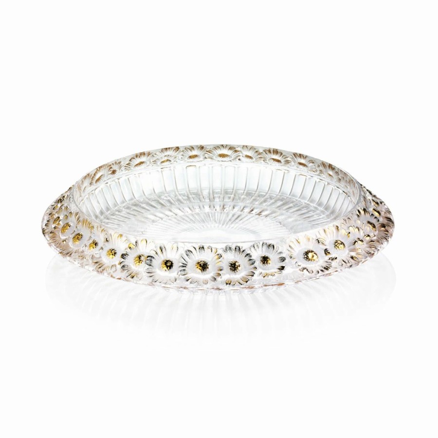 Bowls * | Lalique Marguerites 14 Bowl, Gold