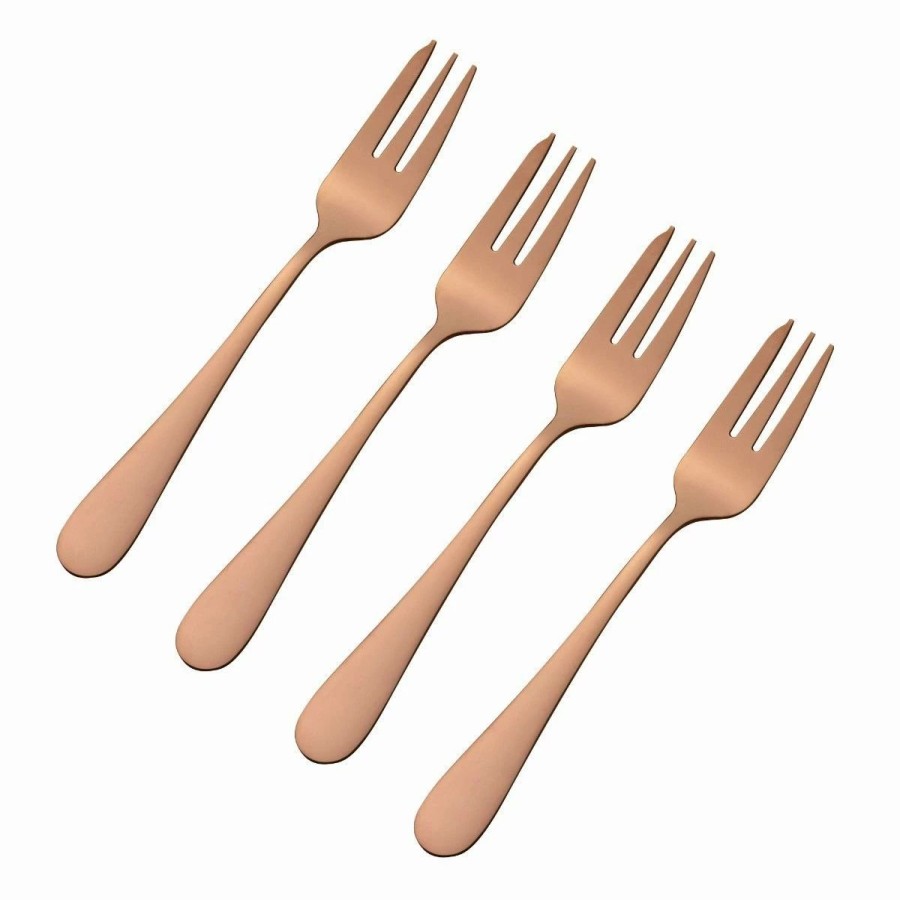 Flatware * | Viners Select 4-Piece Pastry Fork Set | Copper