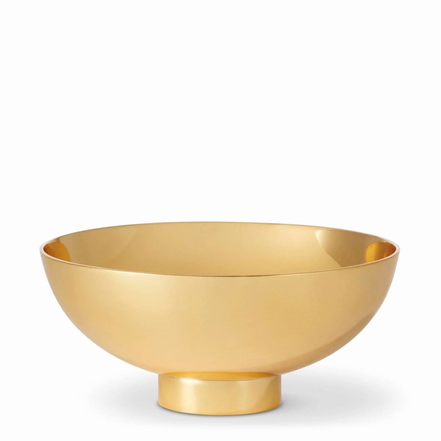 Bowls * | Aerin Sintra Footed Bowl, Small, Gold