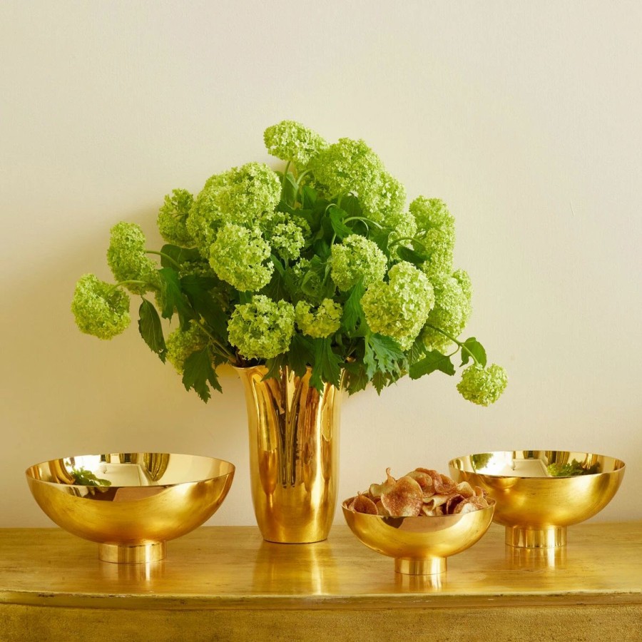 Bowls * | Aerin Sintra Footed Bowl, Small, Gold