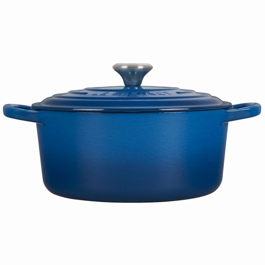 Dutch Ovens & Braisers * | Le Creuset 3.5 Qt. Round Signature Dutch Oven With Stainless Steel Knob | Marseille Blue