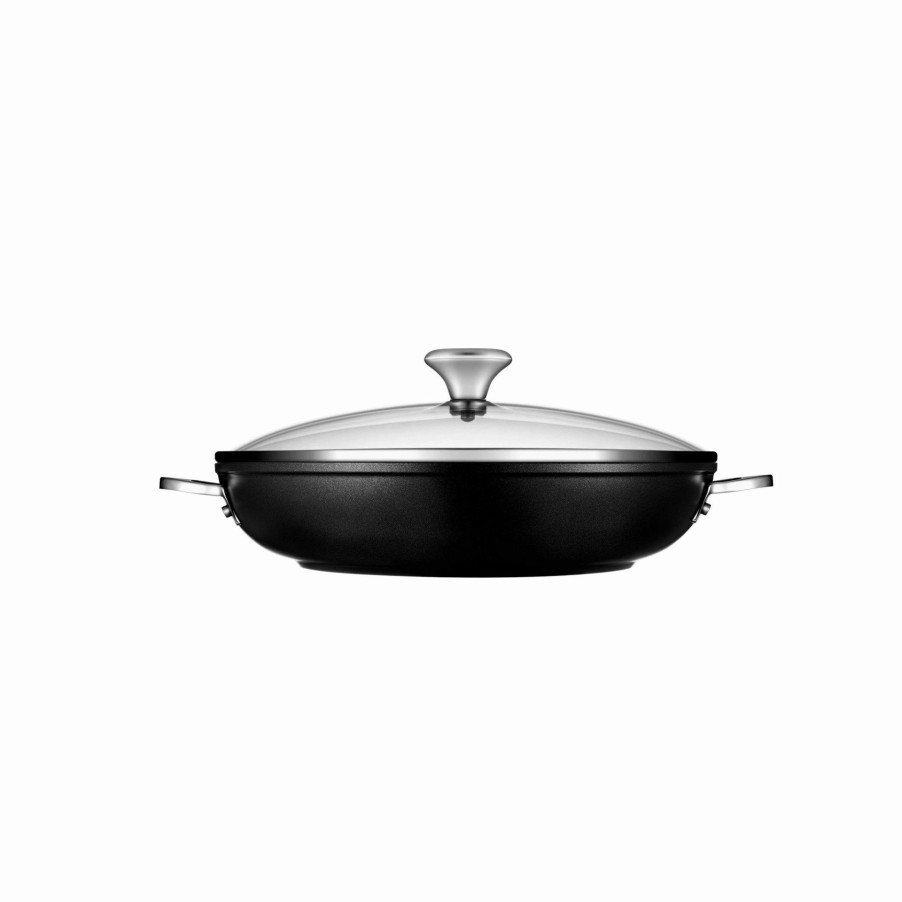 Dutch Ovens & Braisers * | Le Creuset 4 Qt. Shallow Casserole/Braiser With Glass Lid | Toughened Nonstick Pro