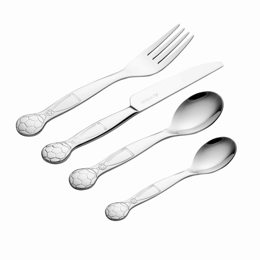 Flatware * | Viners 4-Piece Kids Flatware Set Giftbox | On The Ball