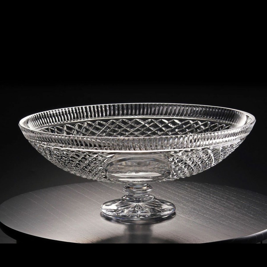 Bowls * | Cashs Crystal Cashs Ireland, Crystal Trophy, 16 1/2 Blank Panel Footed Bowl