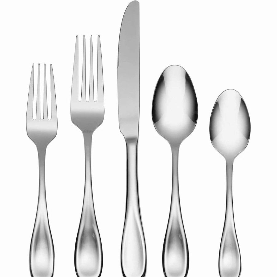 Flatware * | Oneida Brushed Satin 18/0 Stainless Steel 45-Piece Flatware Set | Voss