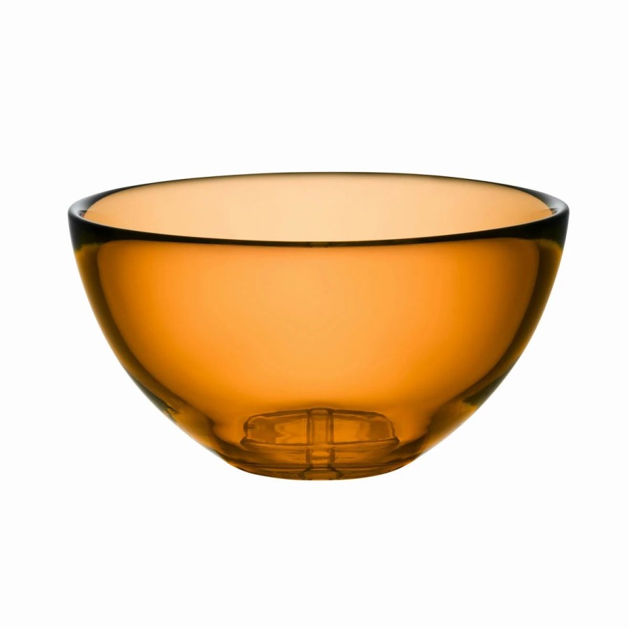 Bowls * | Orrefors Kosta Boda Kosta Boda 6 1/8 Bruk Crystal Serving Bowl, Amber