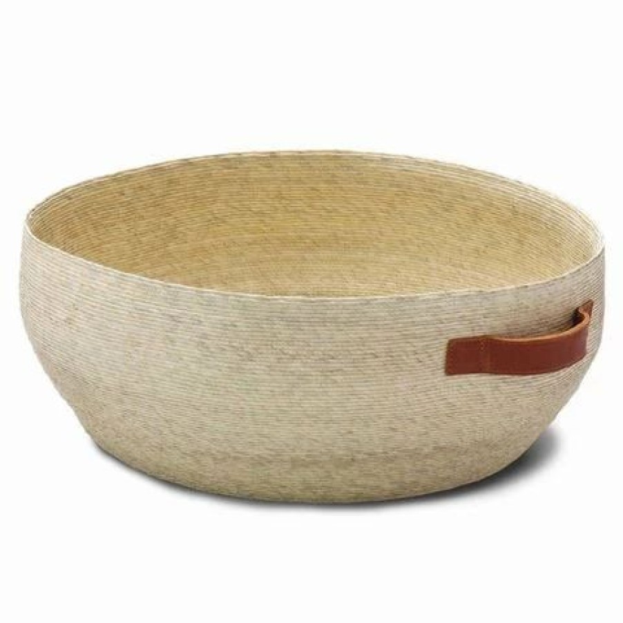 Storage * | Linen & Moore Cruz Baja Floor Basket W/ Handles Natural