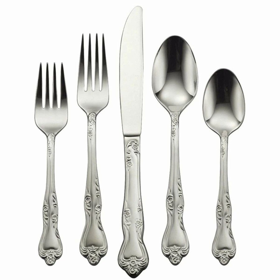 Flatware * | Oneida 18/0 Stainless Steel 45-Piece Flatware Set | Azalea