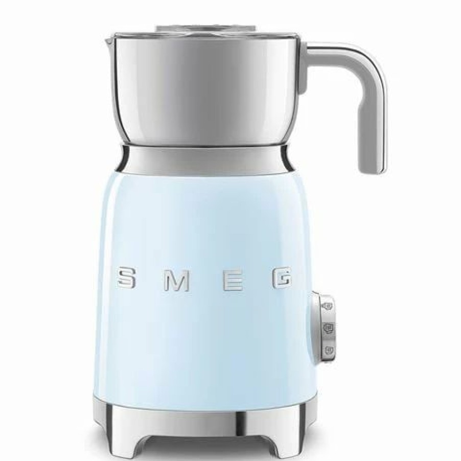 Specialty Appliances * | Smeg 50'S Retro Milk Frother Mff01Pbau Pastel Blue