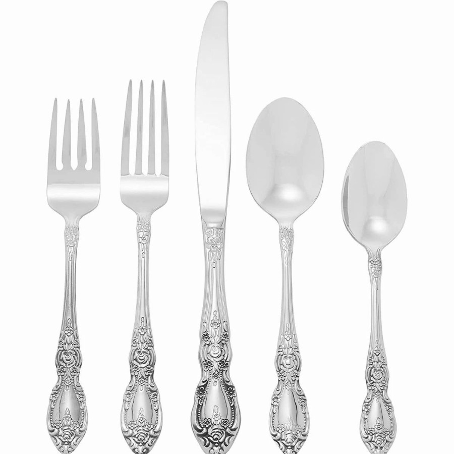 Flatware * | Oneida 18/0 Stainless Steel 45-Piece Flatware Set | Wordsworth