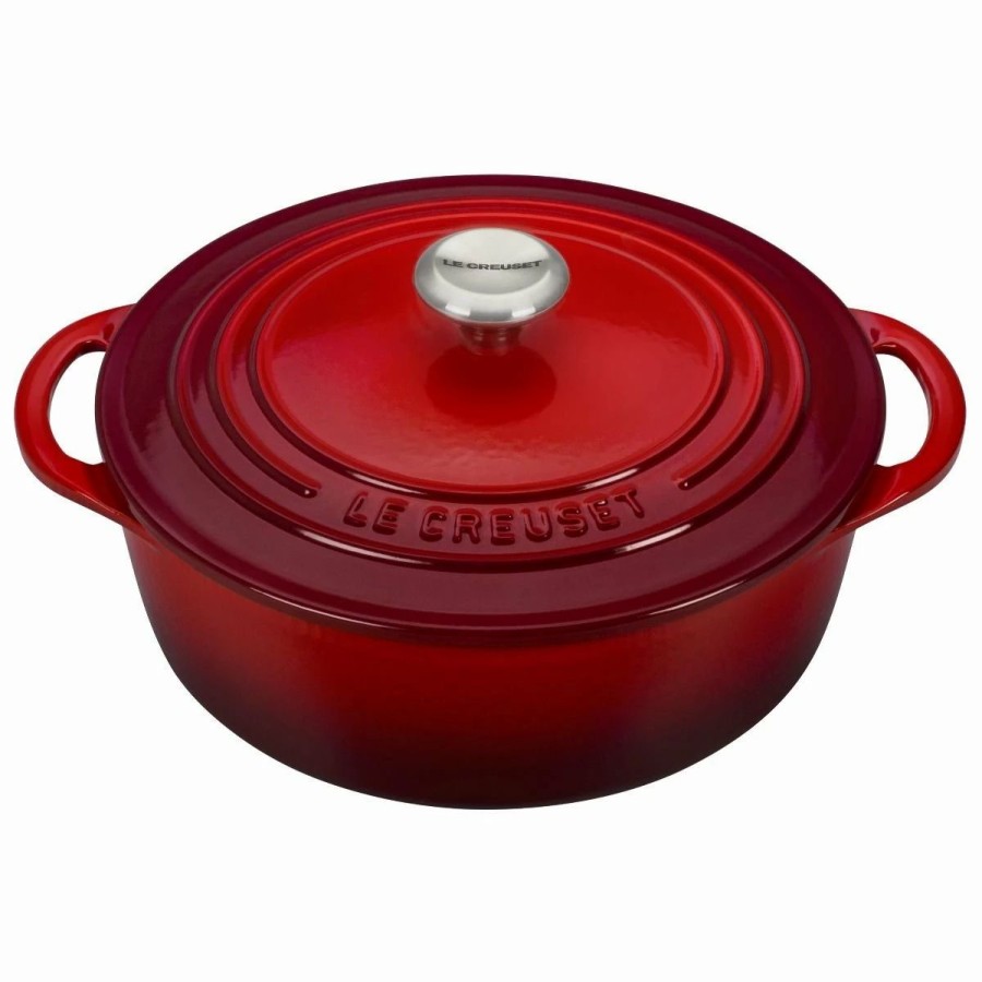 Dutch Ovens & Braisers * | Le Creuset 2.75 Qt. Shallow Round Dutch Oven | Cerise