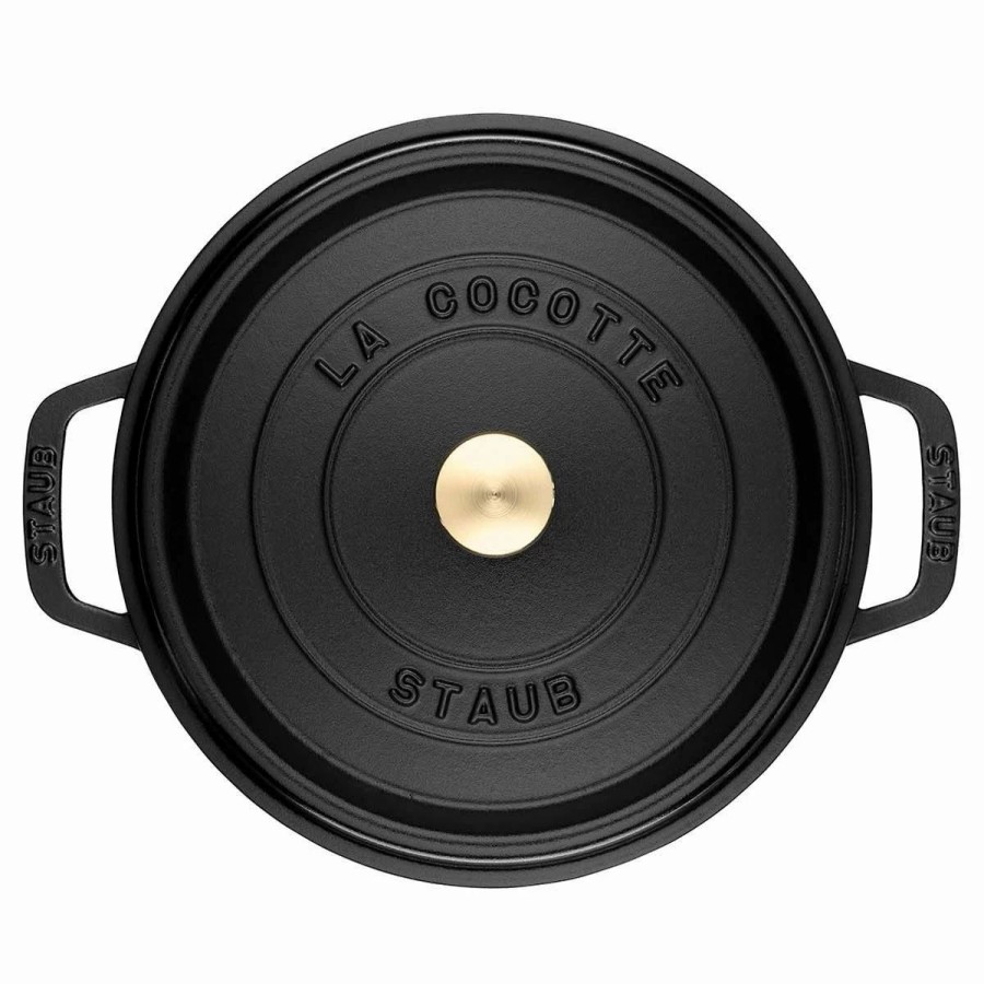 Dutch Ovens & Braisers * | Staub 9 Qt. Round Cocotte/Dutch Oven | Matte Black