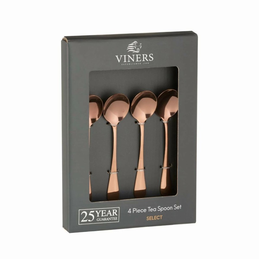 Flatware * | Viners Select 4-Piece Tea Spoon Set | Copper