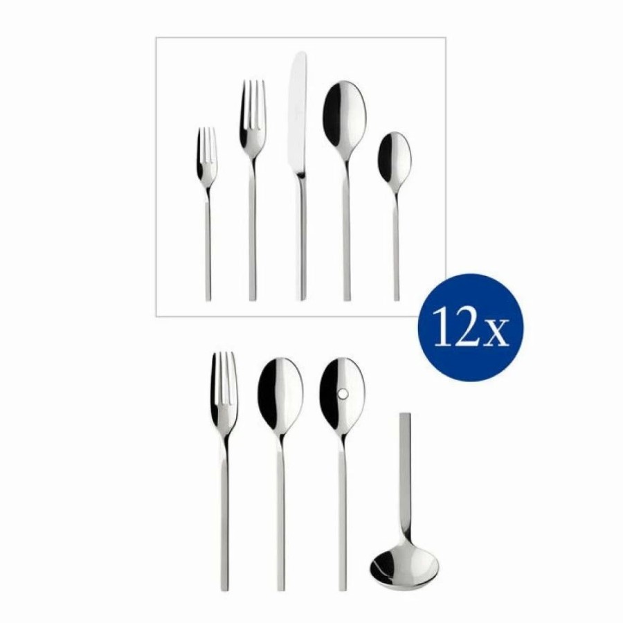 Flatware * | Villeroy & Boch 64-Piece Stainless Steel Flatware & Serving Set | New Wave