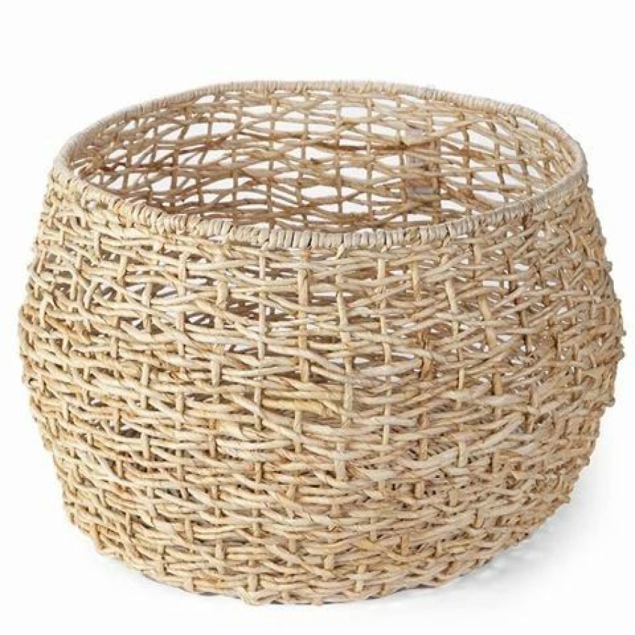 Storage * | Papaya Cicely Round Woven Basket Large