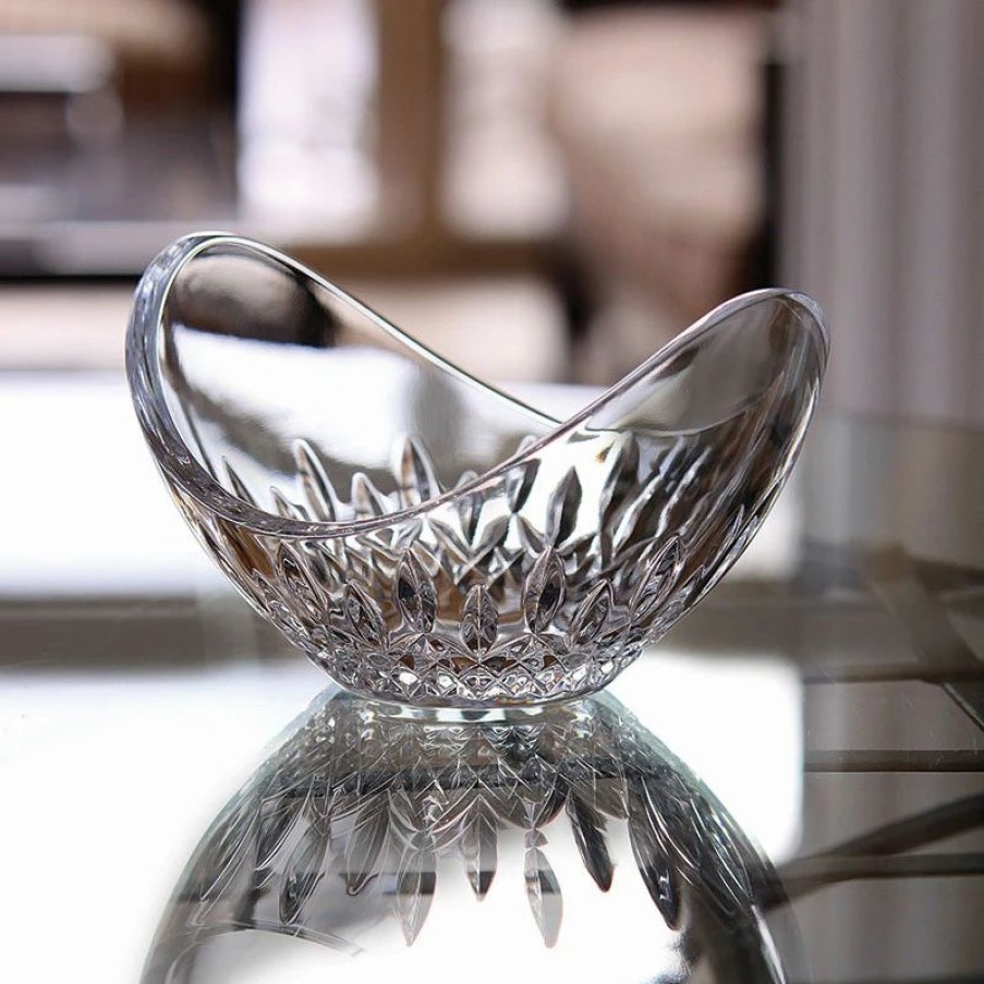 Bowls * | Waterford Crystal Waterford Lismore Essence Ellipse Shape 8 Crystal Bowl