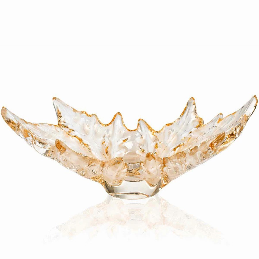 Bowls * | Lalique Champs Elysees Grand 24 Bowl, Gold Luster