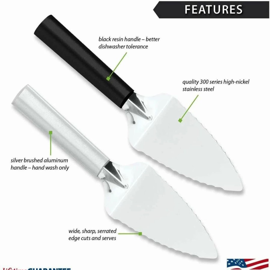 Flatware * | Rada Cutlery Serrated Pie Server | Black